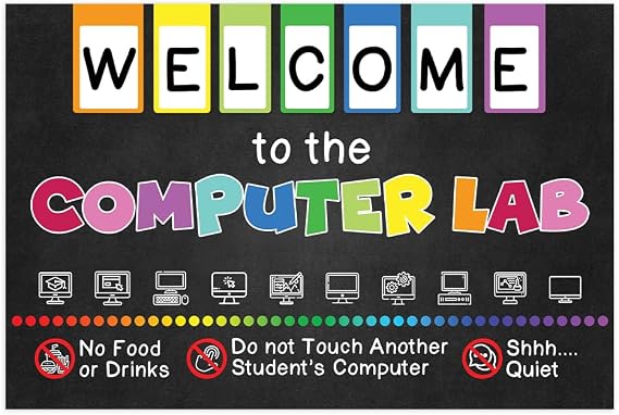 Welcome to the Computer Lab Poster, 16"x24", Classroom Decor | Computer Shortcuts, Computer Science, Classroom Rules, Teacher Technology, School Counselor, No Frame