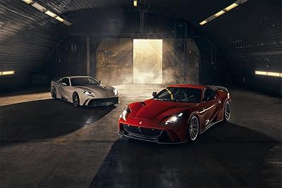 COMPLIANCE ASSISTANCE Novitec Ferrari 812 Superfast N-Largo Sports Car Wall Art Home - 20x30 Inch Glossy Laminated Poster - Stunning Detail and Bold Colors