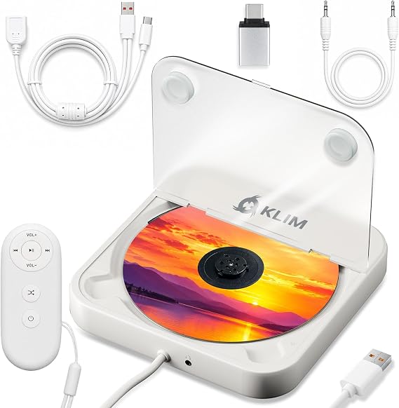 Car CD Player, Portable External Disc Drive, USB, AUX, Anti-Skip