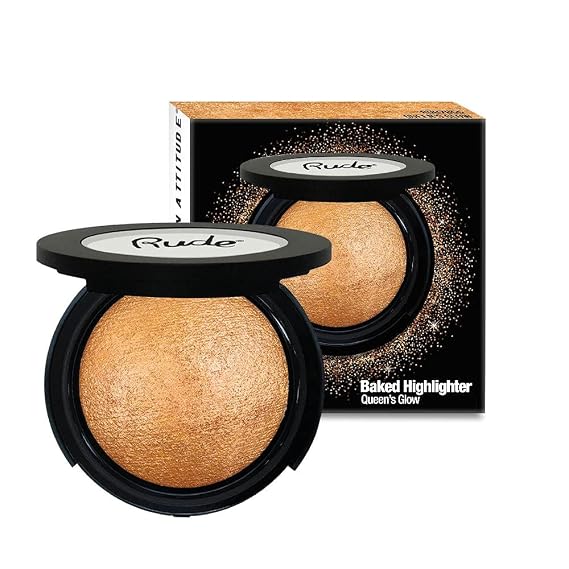 Radiant Baked Highlighter in Queens Glow by Rude