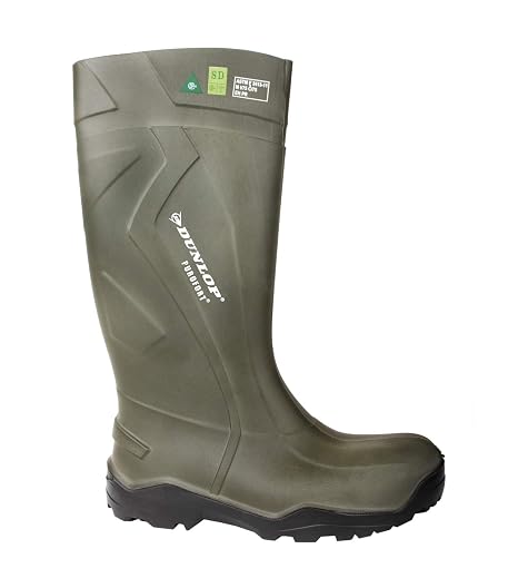 DUNLOP Purofort+ Full Safety Work Boots, Black, Size 15