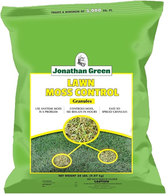 Jonathan Green Lawn Moss Control - Pesticide for Lawns - 5,000 Sq Ft