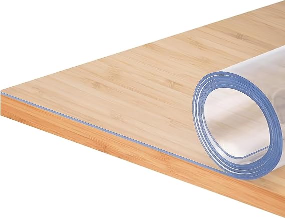 PVC Table Protector Table Cover/Protector Transparent 2mm Thickness Table Cloth Waterproof Clear Plastic PVC Soft Glass Table Cover Protector, 50x190cm/1.65x6.27ft