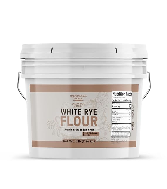 Unpretentious, White Rye Flour, 5 Lb