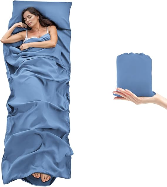 Sleeping Bag Liner, Travel Sheet for Camping, Hostels & Hotels