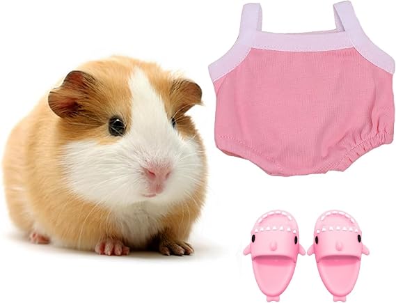 Tiny Shirt & Shoes for Hamster Cosplay Costume Cute Mini Shark Slipper for Small Animal Hedgehog Rat Ferret Party Play Photo Shot (Pink)