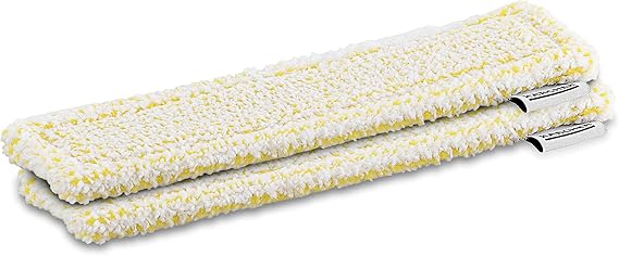 Karcher WV Window Pads for Indoor Use - Microfiber Window Cloths - Compatible with WV 1 and WV 6 Electric Window Vacuum Squeegees - 2 Pack