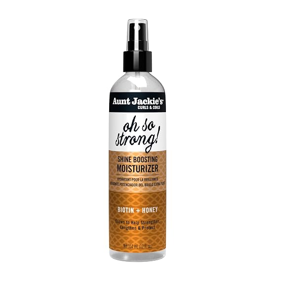 Aunt Jackies Award-Winning Braid + Twist Collection Oh So Strong Shine Boosting Moisturizer, 12 fl oz