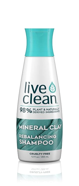 Live Clean Shampoo, Rebalancing Mineral Clay, 12 Oz