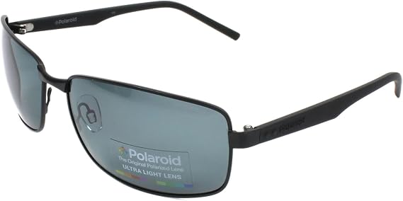 Polaroid Men's PLD 2045/S Rectangular, Black Sunglasses
