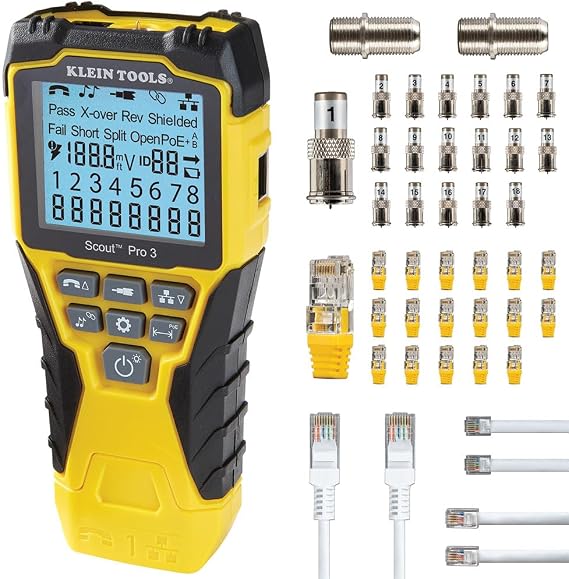 Klein Tools VDV501-852 Cable Tester with Remote, VDV Scout Pro 3