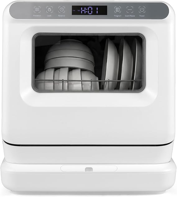GiantexUK Portable Countertop Dishwasher, Mini Compact Dishwasher