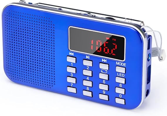 PRUNUS Mini Portable Radio AM FM Pocket Radio with MP3