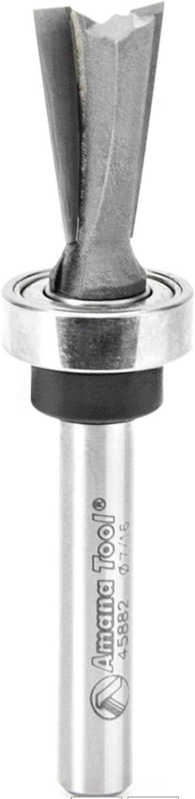 Amana Tool - 45882 Carbide Tipped Keller Dovetail 7 Deg x 7/16 Dia x 3/4 x 1/4" Shank