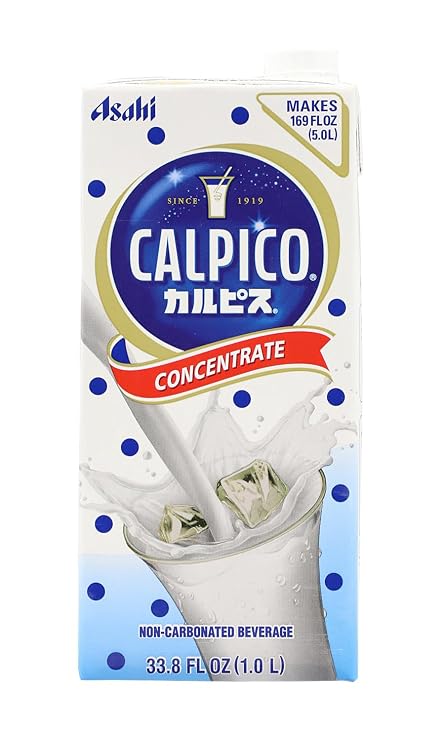 CALPICO Concentrate Smooth & Refreshing Japanese Citrus Drink, Sweet and Tangy, No Artificial Color or Preservative, Non-Carbonated, Lactic Acid Drink, 33.8 Fl oz (Pack of 1)