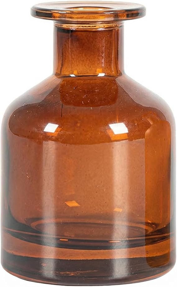 150ml / 5オンス ブラウンガラスディフューザーボトル - 空の詰め替え可能なアロマセラピー容器 エッセンシャルオイル用 DIYリードディフューザーセット&フレグランスアクセサリー用