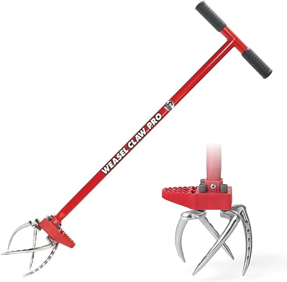 Garden Weasel Claw Pro 3-in-1 Hand Cultivator Tiller Weeder Soil Loosener