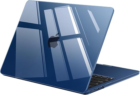 EooCoo for MacBook Air 13.6 inch Case 2026 M5 M4 M3 M2 Crystal Midnight