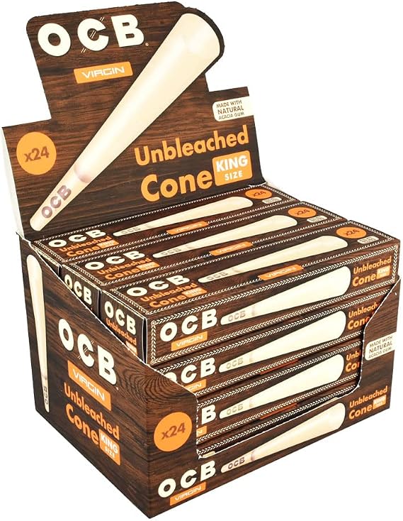 OCB Virgin Unbleached Cones King Size - 24 Pack