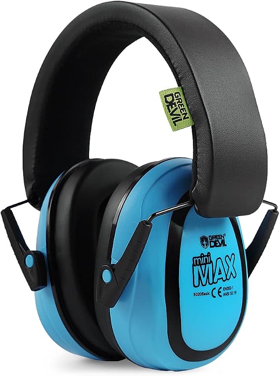 GREEN DEVIL Kids Hearing Protection Ear muffs 27dB Noise Cancelling For Age 1-16 Low Profile Autism Sensory Headphones