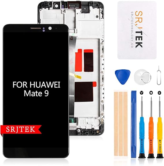 SRJTEK for Huawei Mate 9 5.9" LCD Screen Replacement with Frame Repair and Touch Screen Digitizer Replacement LCD Assembly Full Kit for Huawei Mate 9 MHA-AL00 MHA-L09 MHA-L29 MHA-TL00 with Free Repair