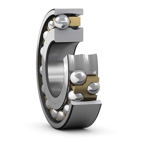 SKF 2317 KM Double Row Self-Aligning Bearing, Tapered Bore, ABEC 1 Precision, Open, Brass Cage, Normal Clearance, Metric, 85mm Bore, 180mm OD, 60mm Width