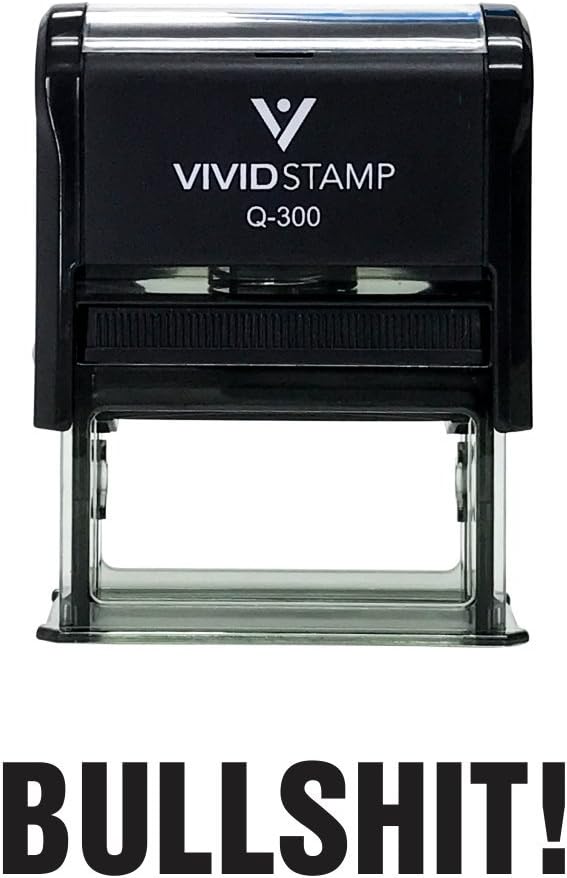 Bullshit! Self Inking Rubber Stamp (Black Ink) - Large