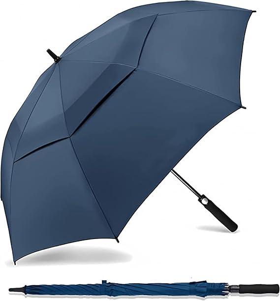 SIEPASA 62/68/72 Inch Large Golf Umbrella Windproof Waterproof Auto Open