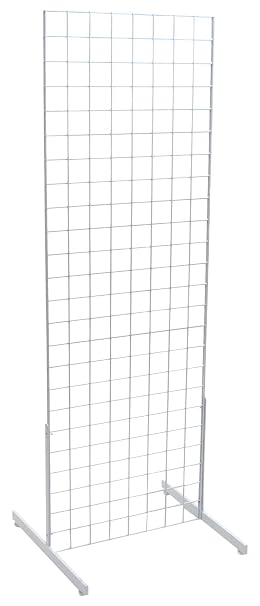 KC Store Fixtures 05352 Grid Unit, 2' x 6' with Legs, White