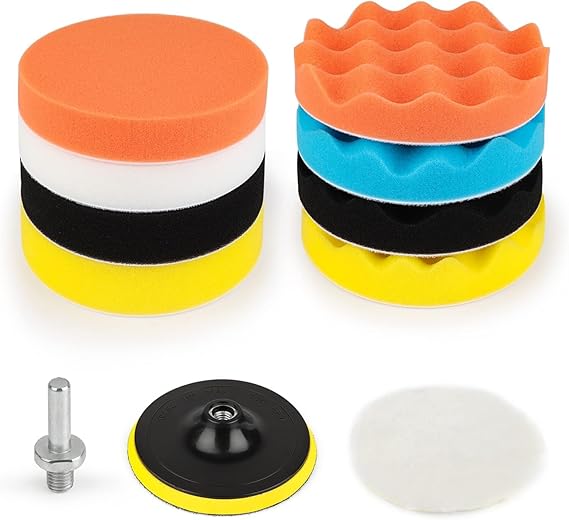 Telvesse Pasta Cila Polisaj Parlatma Pedi Seti 115mm 11 Parça Oto Parlatıcı Pedleri Otomotiv Parlatma
