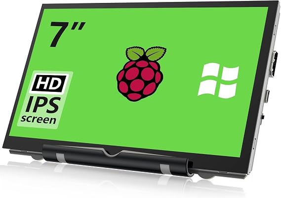HAMTYSAN Raspberry Pi Screen 7" Portable Monitor External Display 800x480 IPS Screen Small HDMI Monitor for Raspberry Pi 400/4/3/2/Zero/B/B+ Jetson Nano Win11/10/8/7 Non-Touch