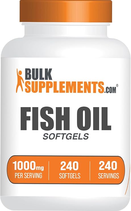 Fish Oil 1000mg Softgels - Fish Oil Supplements, Omega 3 Supplements - Gluten Free, 1 Softgel per Serving, 240 Count (Pack of 1)