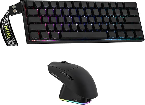MechLands Aula Mini60 HE PRO Hall Effect Gaming Keyboard with AJAZZ AJ139P V3 MC Mouse with Charging Base