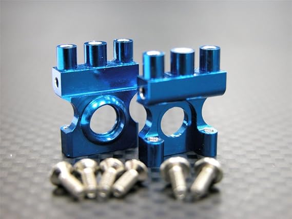 GPM XMods Generation 1 Upgrade Parts Aluminium Front Gear Box With Screws - 1Pr Set Blue