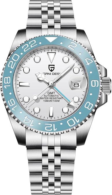 BENYAR Pagani Design Men GMT Automatic Watches-Fashion Stainless Steel Mechanical Watch-Sapphire Glass Lens Watch Men