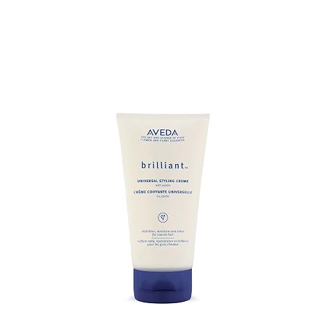 Aveda Brilliant Universal Styling Creme | Defines Texture | Seals in Moisture | Adds Shine | for Medium to Thick Curly & Coily Hair Types | Jasmine, Rose, Clove Aroma |5 Fl Oz