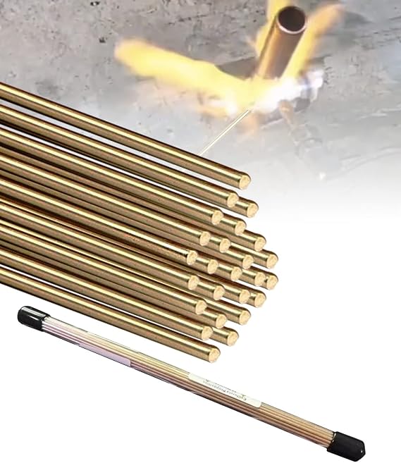 Brazing Rods, 25 Rods Brass Brazing Rod, Brass Solder 1/16" X 9.84"