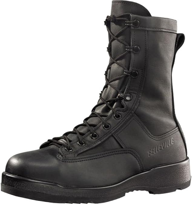Belleville Men's 800 ST Steel Toe Flight Boots, Black - 8
