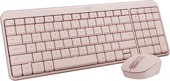 Logitech MK250 Compact Wireless Bluetooth Keyboard and Mouse Combo - Rose