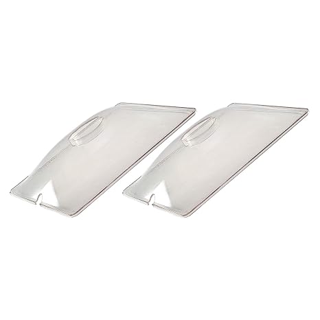 Cadco Lids Accessory Pack, Half Size, 12-7/8" x 10-1/2", Utensil Slot, Polycarbonate, Clear (2 Each per Pack)