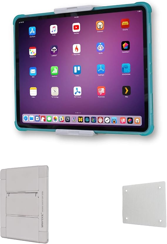 Wall Mount Holder for Tablets & Smartphones Easy Install White