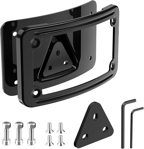 3148 3-Hole Curved Laydown License Plate Mount Bracket fits Harley Davidson