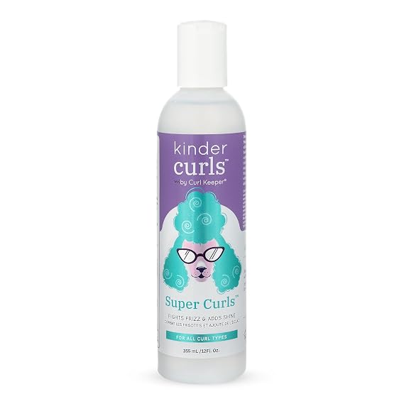 Curl Keeper Kinder Curls Super Curls Styler | 12oz/355ml | Styling Cream for Kids | Fights Frizz and Adds Shine | Water-Based | Humidity-Effective