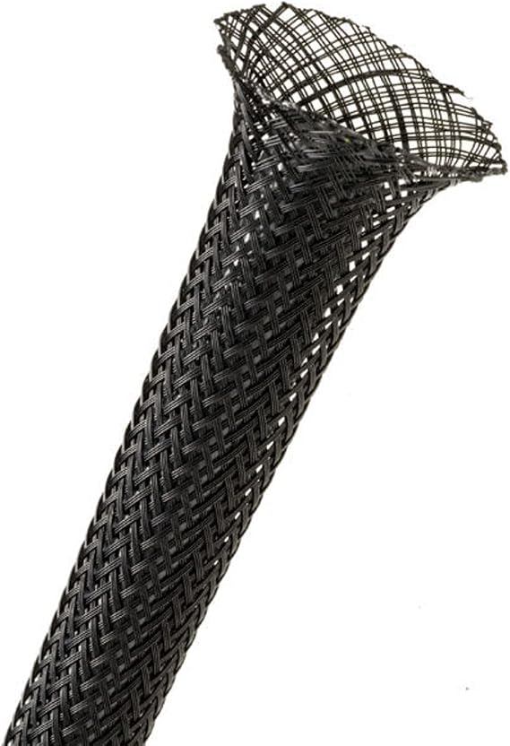 Techflex 1/2" Expandable Sleeving 25 ft. Black