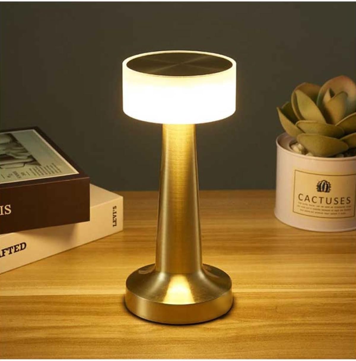 CATA Rechargeable Desk Lamp Dimmer Decorative Lampshade Denver Touch Dining Table Lamp