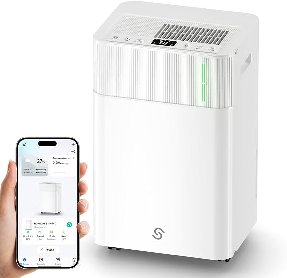 HUMILABS 4500 Sq.Ft Dehumidifier, 52 Pint Smart WiFi, for Basement & Home