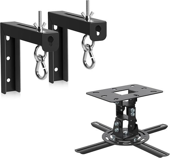 XINLEI Univeral Projector Screen Wall Mount & Projector Ceiling Mount Black Bundle