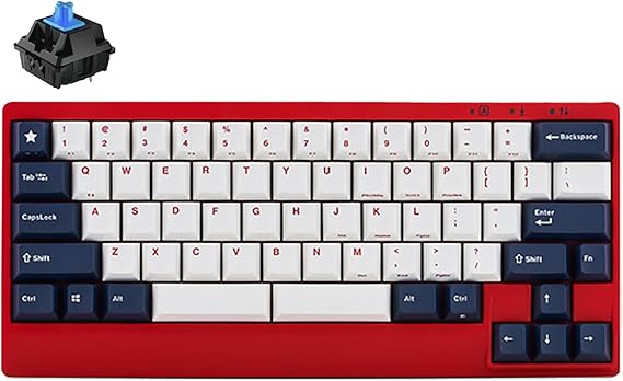 Leopold FC650MDS White Blue Star PD 65% Double Shot PBT Mechanical Keyboard Cherry MX Blue
