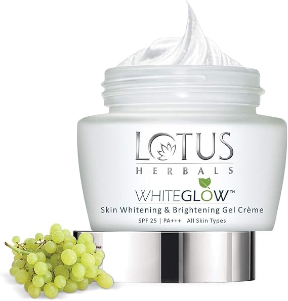 Lotus Herbals WhiteGlow Skin Whitening And Brightening Gel, Face Cream with SPF-25, for all skin types, 40g