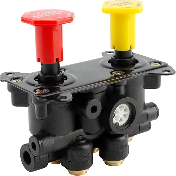 800257 MV-3 Dash Air Brake Control Valve - Bendix 065523 Trailer Parking Brake Valve with 3/8 Push to Connect Port - Compatible with Peterbilt and International Commercial Heavy Duty Trucks